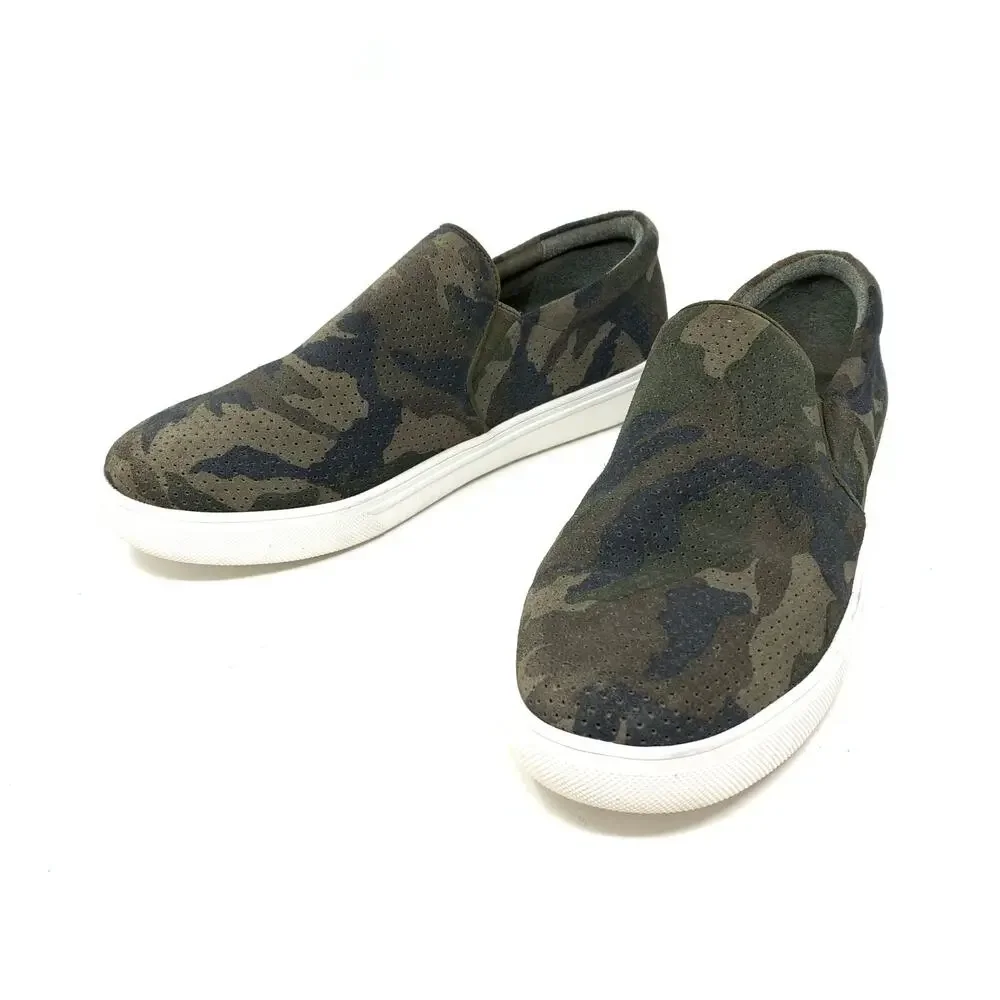 Blondo Women's Sz 11 Gallert Fabric Camo Slip-On Sneaker Green Waterproof